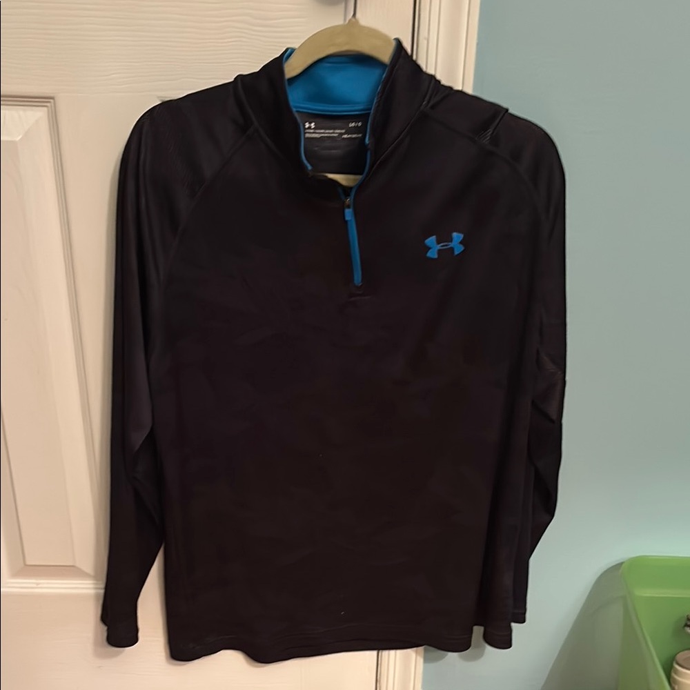 Under Armour Black Quarter-Zip with Blue Accent